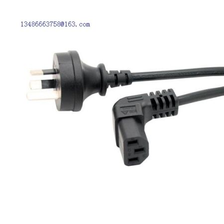 SAA Australia 3Pin to IEC 320 C13 UP Angled Power Cord