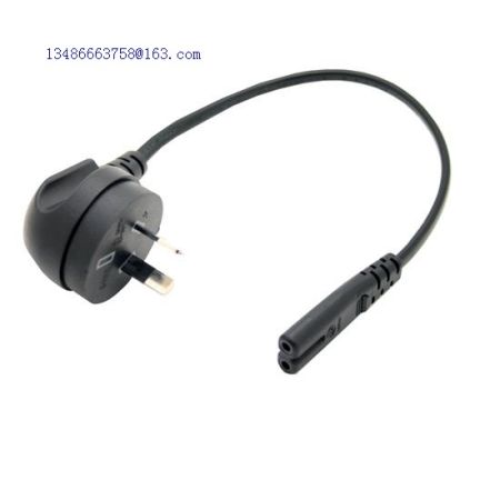 SAA Australia 3pin Right angled to IEC 320 C7 short travel power cord