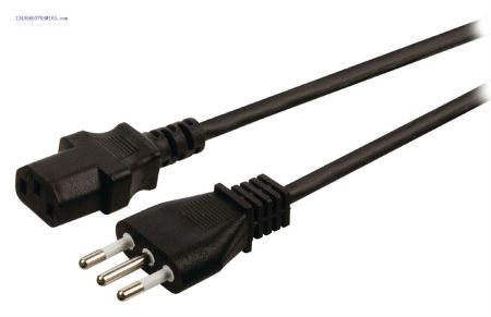 Power cable Italy plug male IEC 320 C13