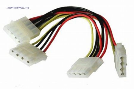 3 WAY MOLEX Power Splitter Cable Adapter Lead 4 pin