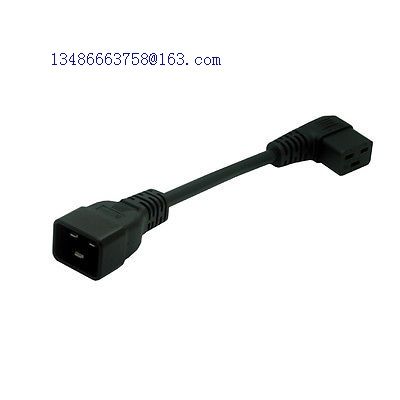 Left angle C19 to C20 AC Power adapter Cable 16A 250V for PDU UPS